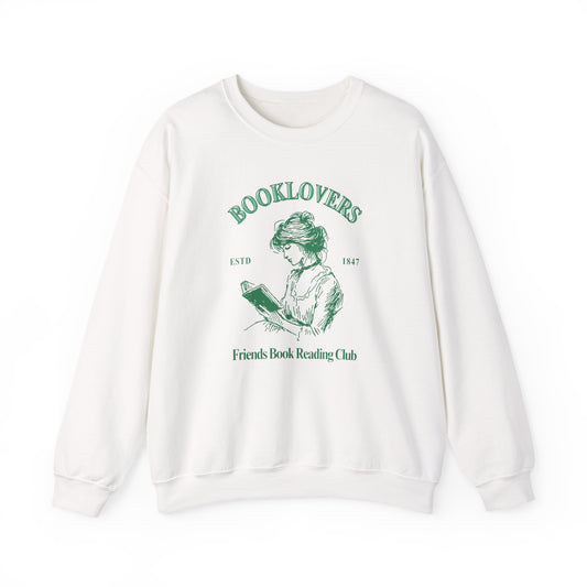 Book Lover Embroidered Crewneck