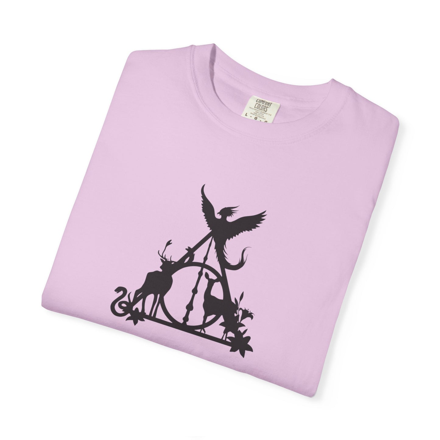 Deathly Hallows Inspired T-Shirt, Magical Wizard Symbol Tee, Potterhead Magic Shirt, Fantasy Gift for Magic Fans, comfort colors