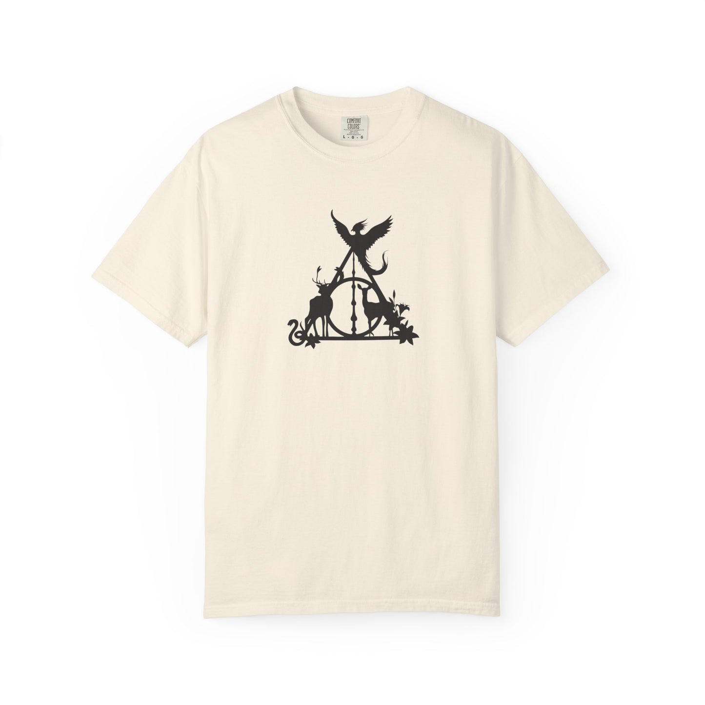 Deathly Hallows Inspired T-Shirt, Magical Wizard Symbol Tee, Potterhead Magic Shirt, Fantasy Gift for Magic Fans, comfort colors