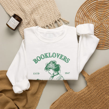 Book Lover Embroidered Crewneck