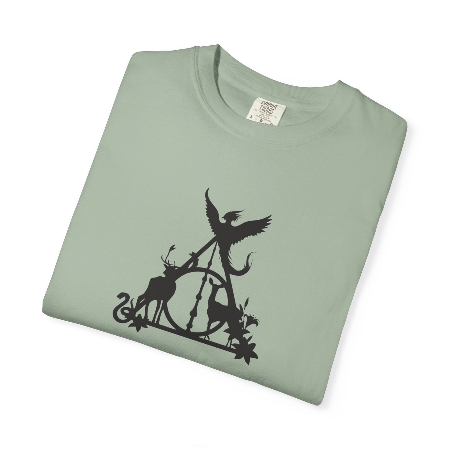 Deathly Hallows Inspired T-Shirt, Magical Wizard Symbol Tee, Potterhead Magic Shirt, Fantasy Gift for Magic Fans, comfort colors