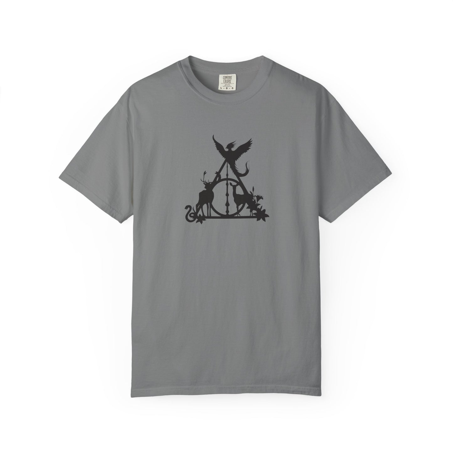 Deathly Hallows Inspired T-Shirt, Magical Wizard Symbol Tee, Potterhead Magic Shirt, Fantasy Gift for Magic Fans, comfort colors