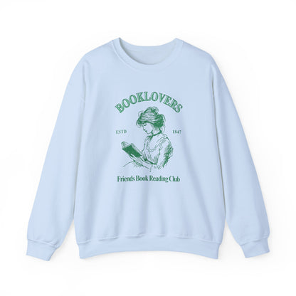 Book Lover Embroidered Crewneck