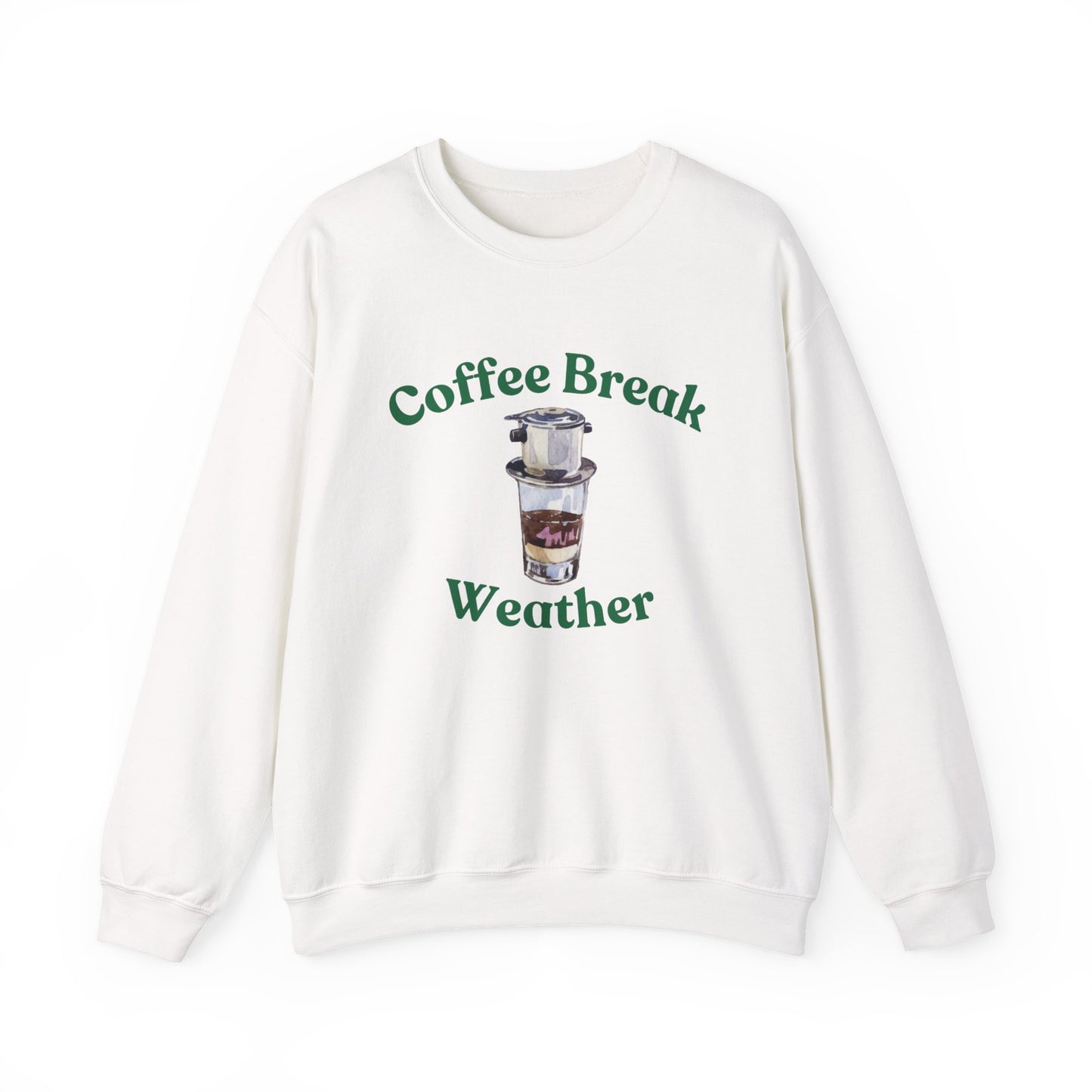Coffee Break Weather Crewneck Sweatshirt, Cozy Winter Apparel, Gift for Coffee Lovers, Casual Fashion, Cozy Sweatshirt