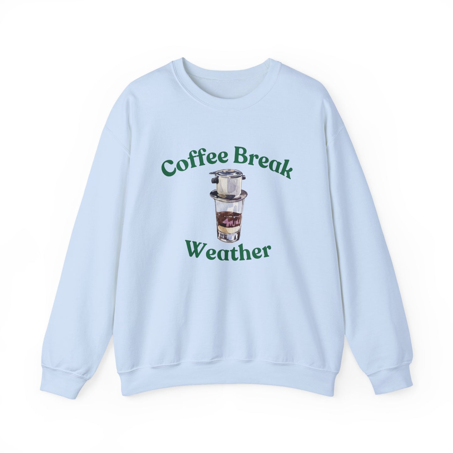 Coffee Break Weather Crewneck Sweatshirt, Cozy Winter Apparel, Gift for Coffee Lovers, Casual Fashion, Cozy Sweatshirt