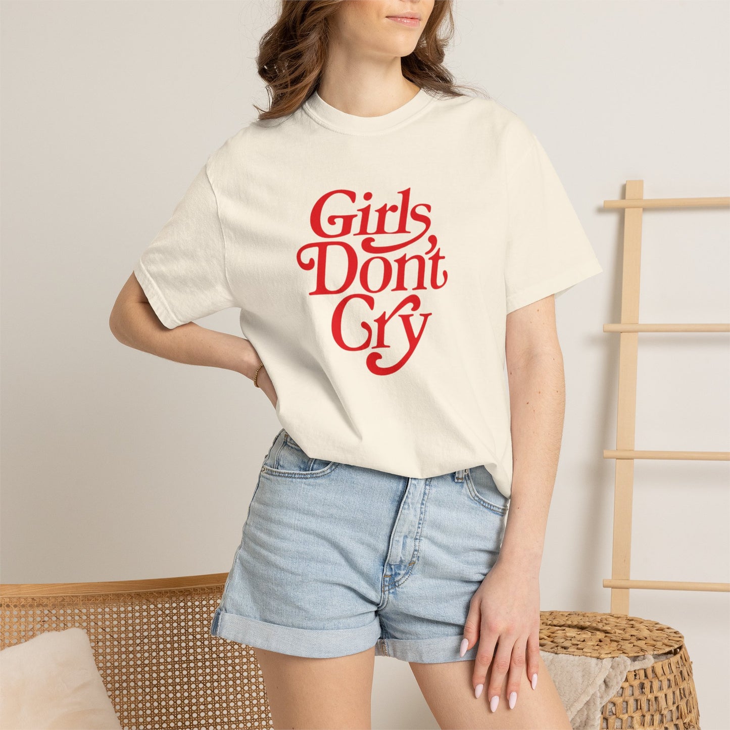 Girls Dont Cry T-Shirt, Bold Feminist Graphic Tee, Empowerment Self-Love Quote Shirt, Girl Power Apparel