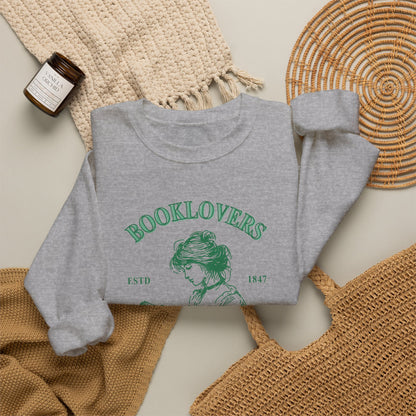 Book Lover Embroidered Crewneck