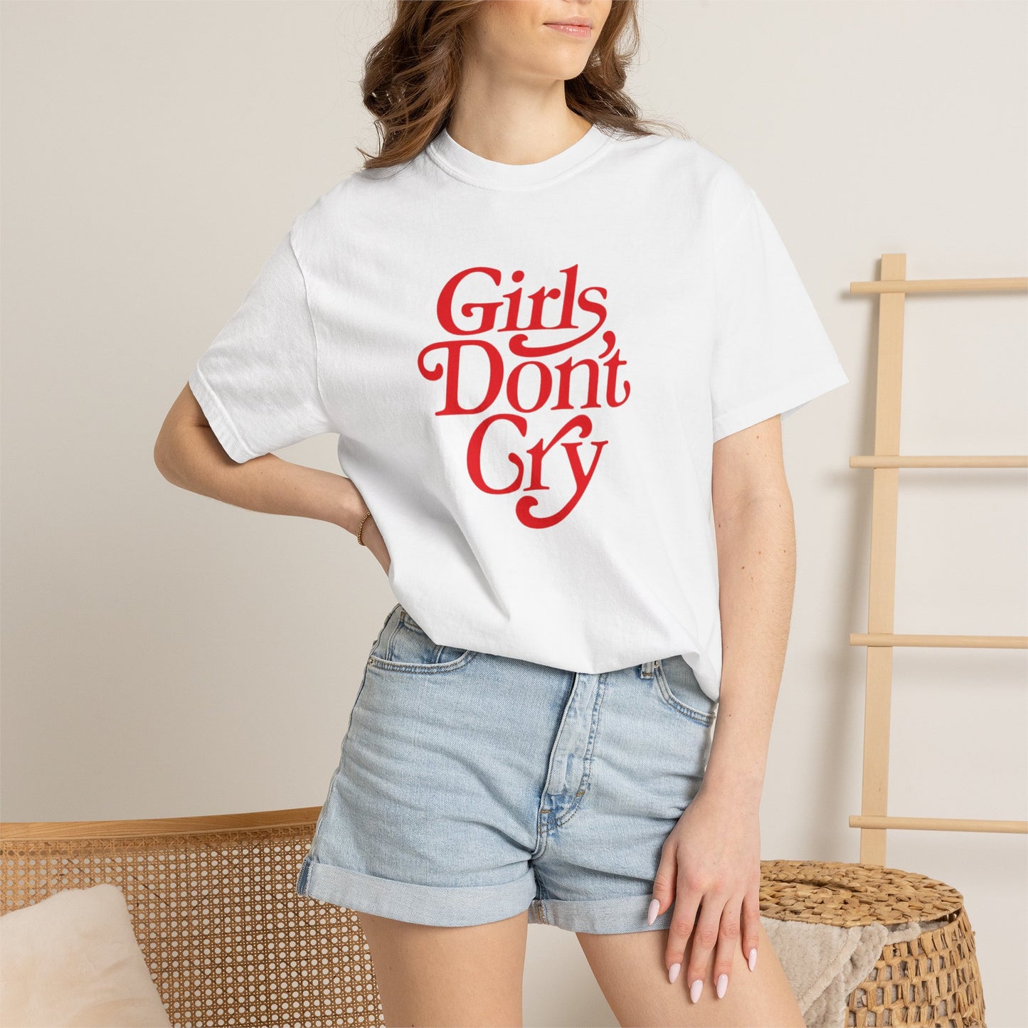 Girls Dont Cry T-Shirt, Bold Feminist Graphic Tee, Empowerment Self-Love Quote Shirt, Girl Power Apparel