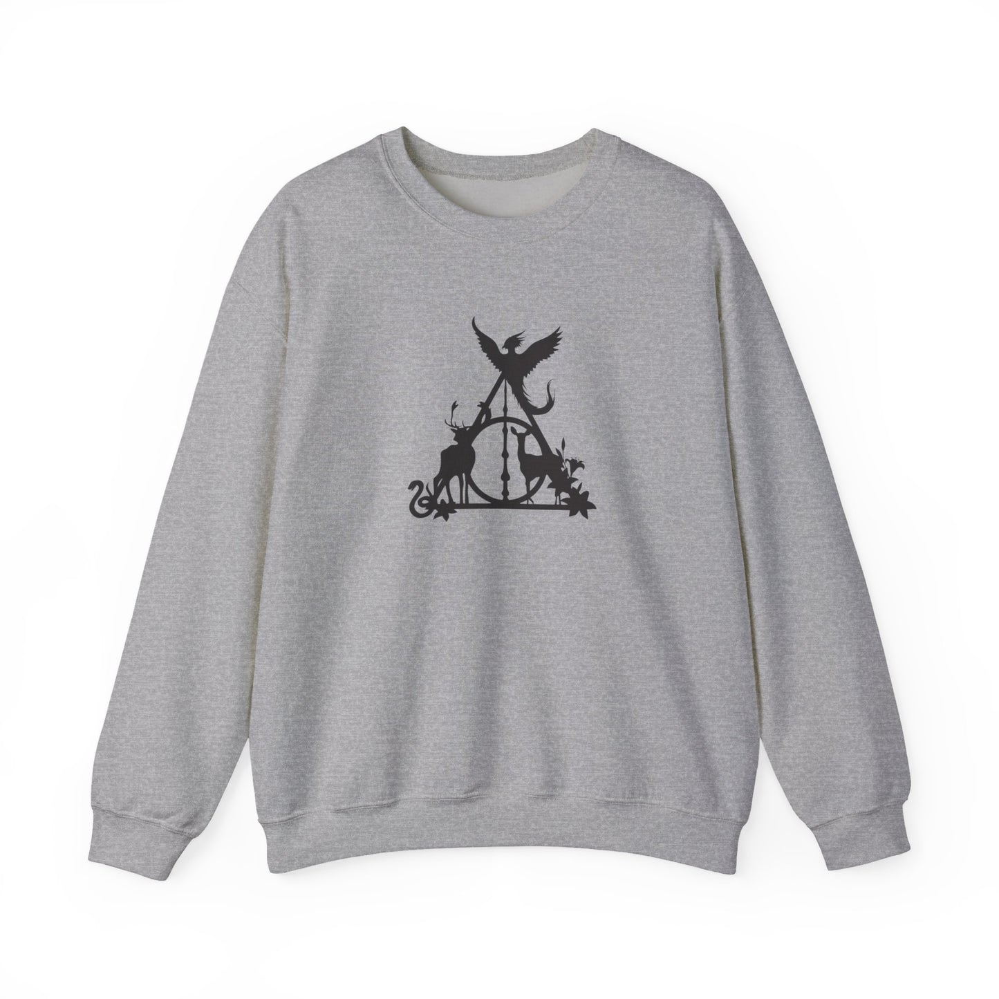 Magical Deathly Hallows Inspired Sweatshirt, Potterhead Cozy Sweater, Wizard Symbol Hoodie, Fantasy Magic Fan Gift