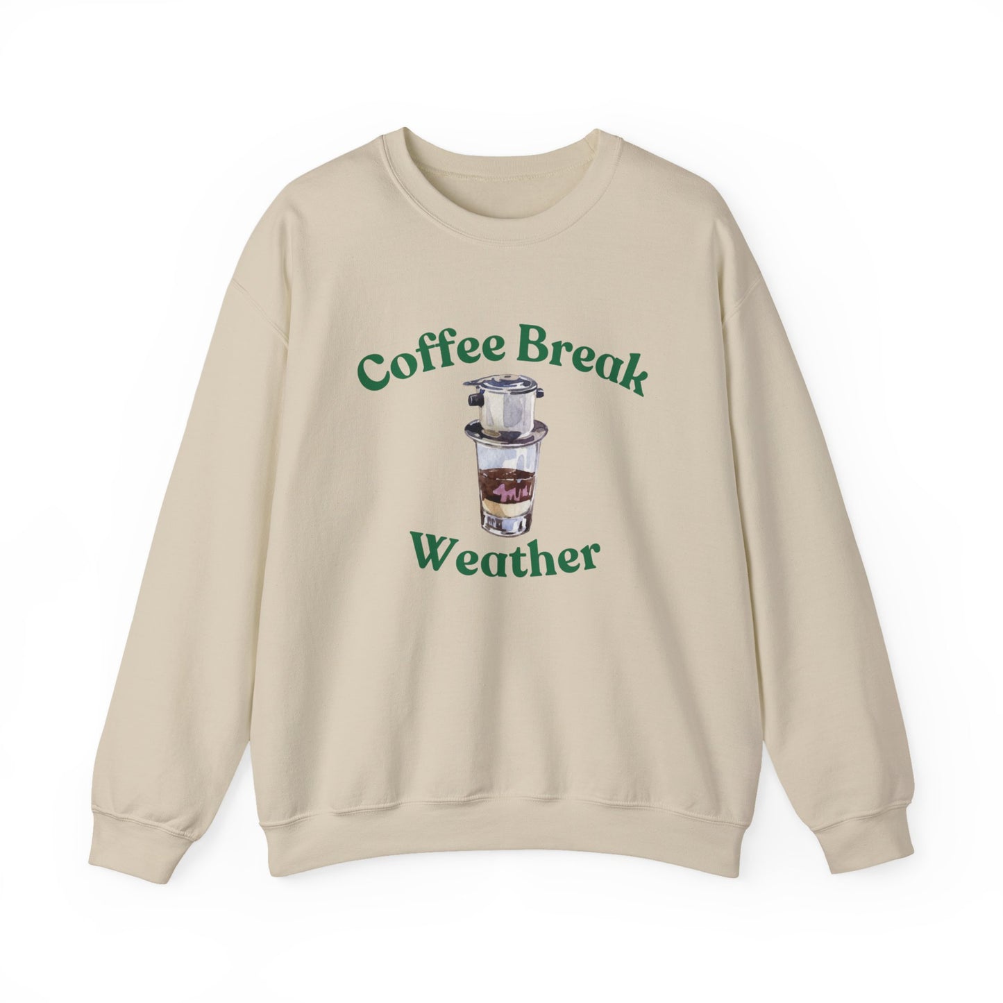 Coffee Break Weather Crewneck Sweatshirt, Cozy Winter Apparel, Gift for Coffee Lovers, Casual Fashion, Cozy Sweatshirt