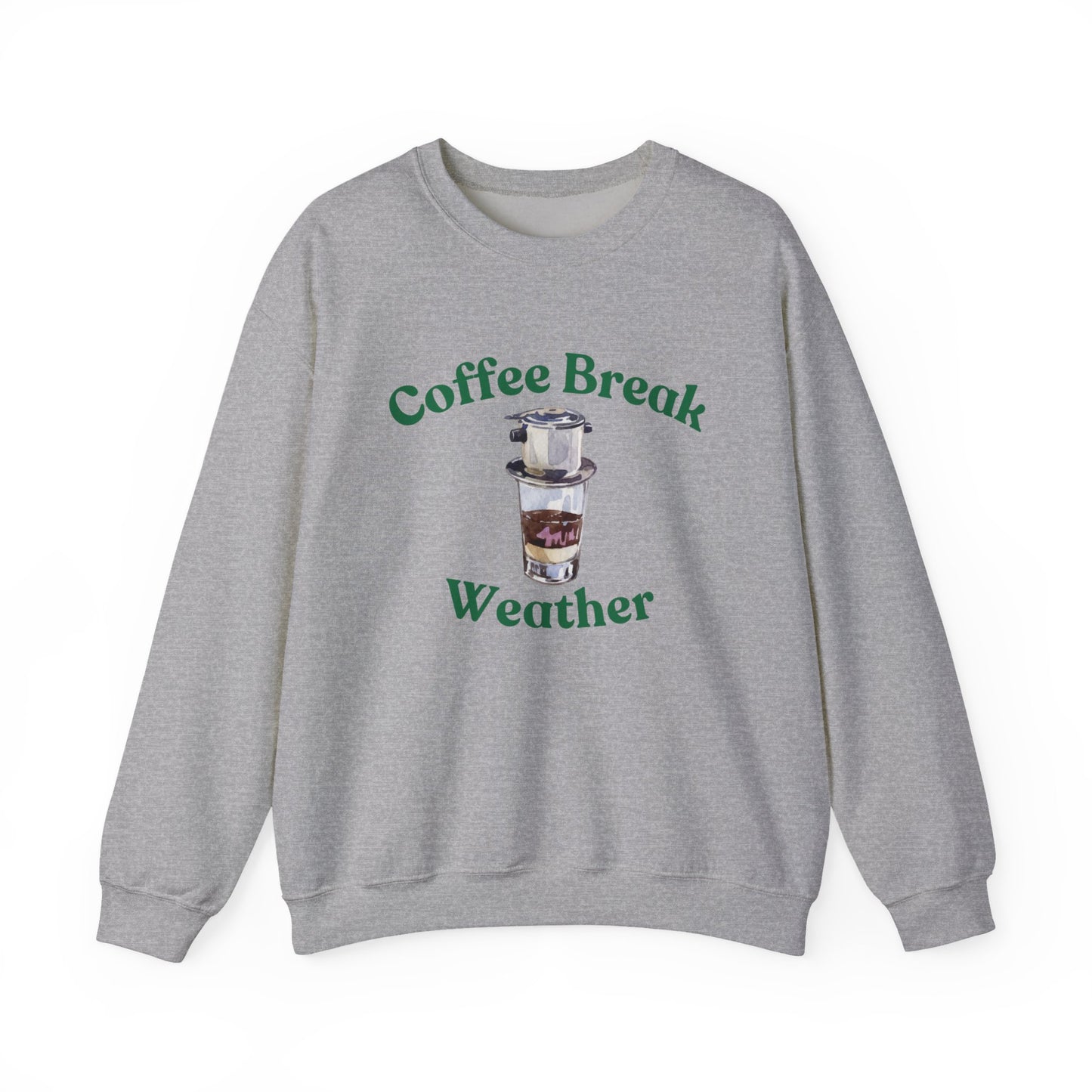 Coffee Break Weather Crewneck Sweatshirt, Cozy Winter Apparel, Gift for Coffee Lovers, Casual Fashion, Cozy Sweatshirt