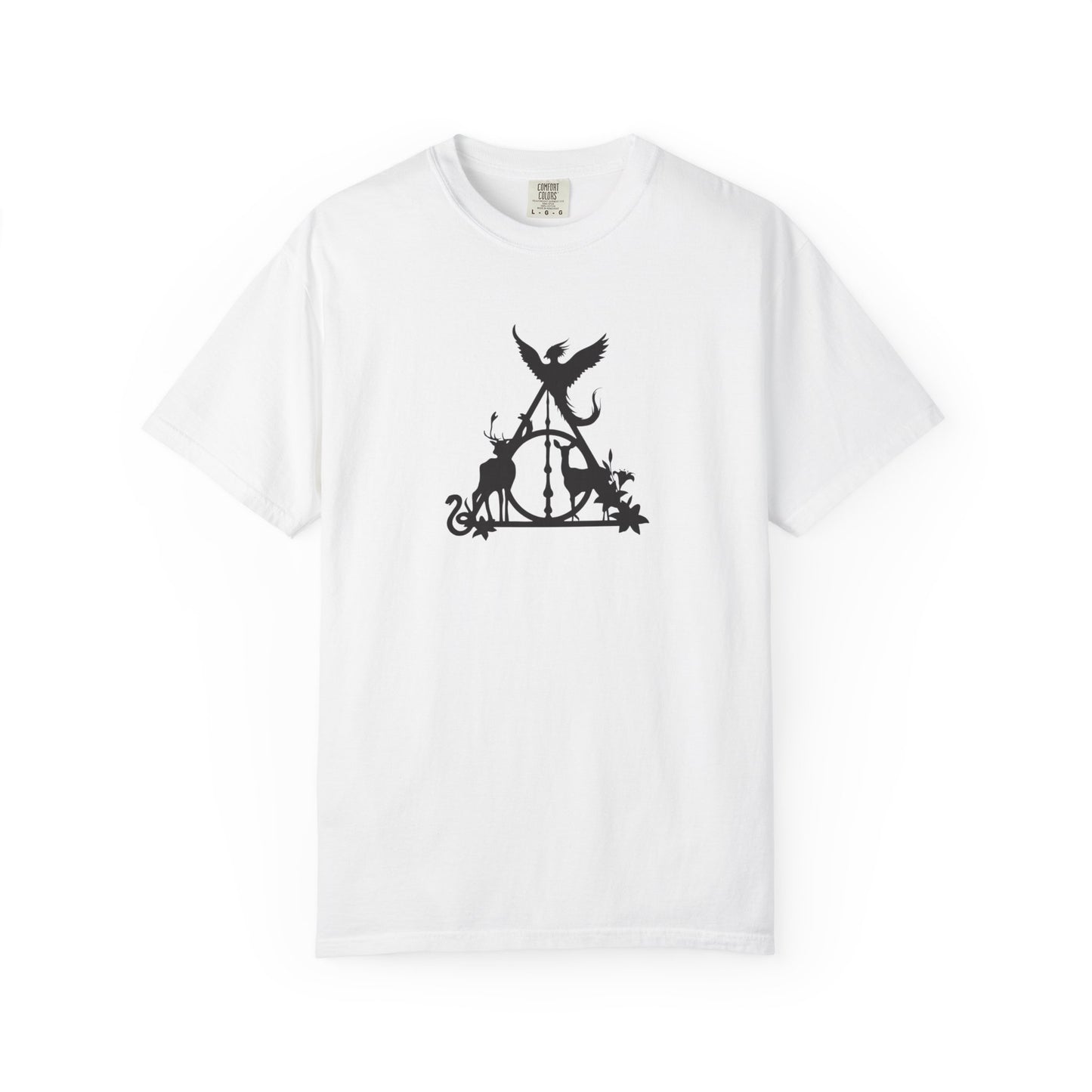 Deathly Hallows Inspired T-Shirt, Magical Wizard Symbol Tee, Potterhead Magic Shirt, Fantasy Gift for Magic Fans, comfort colors