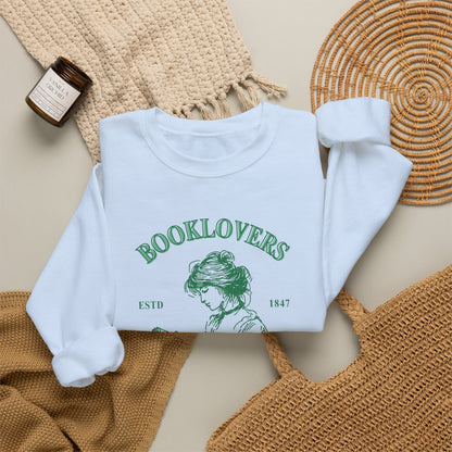 Book Lover Embroidered Crewneck