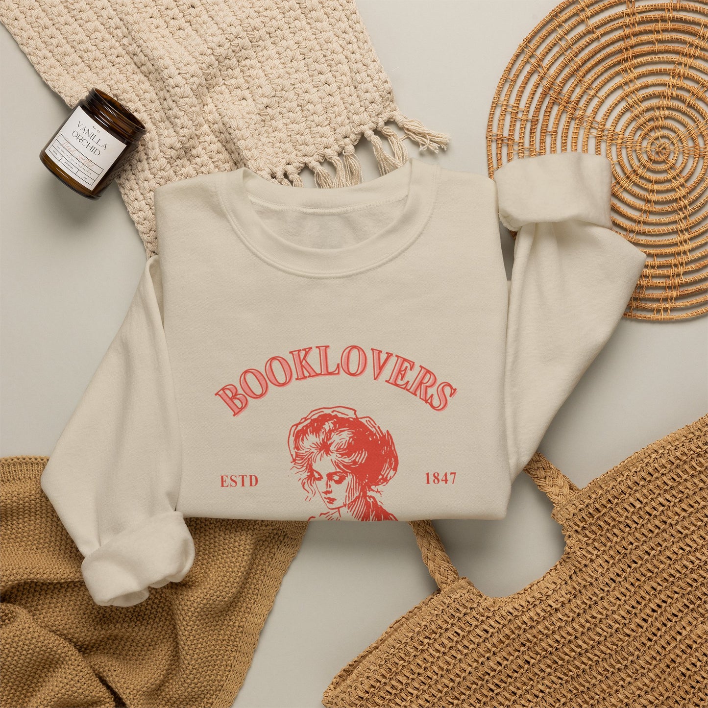 Book Lovers Crewneck Sweatshirt, Cozy Literary Sweatshirt, Gift for Bookworms, Perfect for Reading Groups, Home Lounging