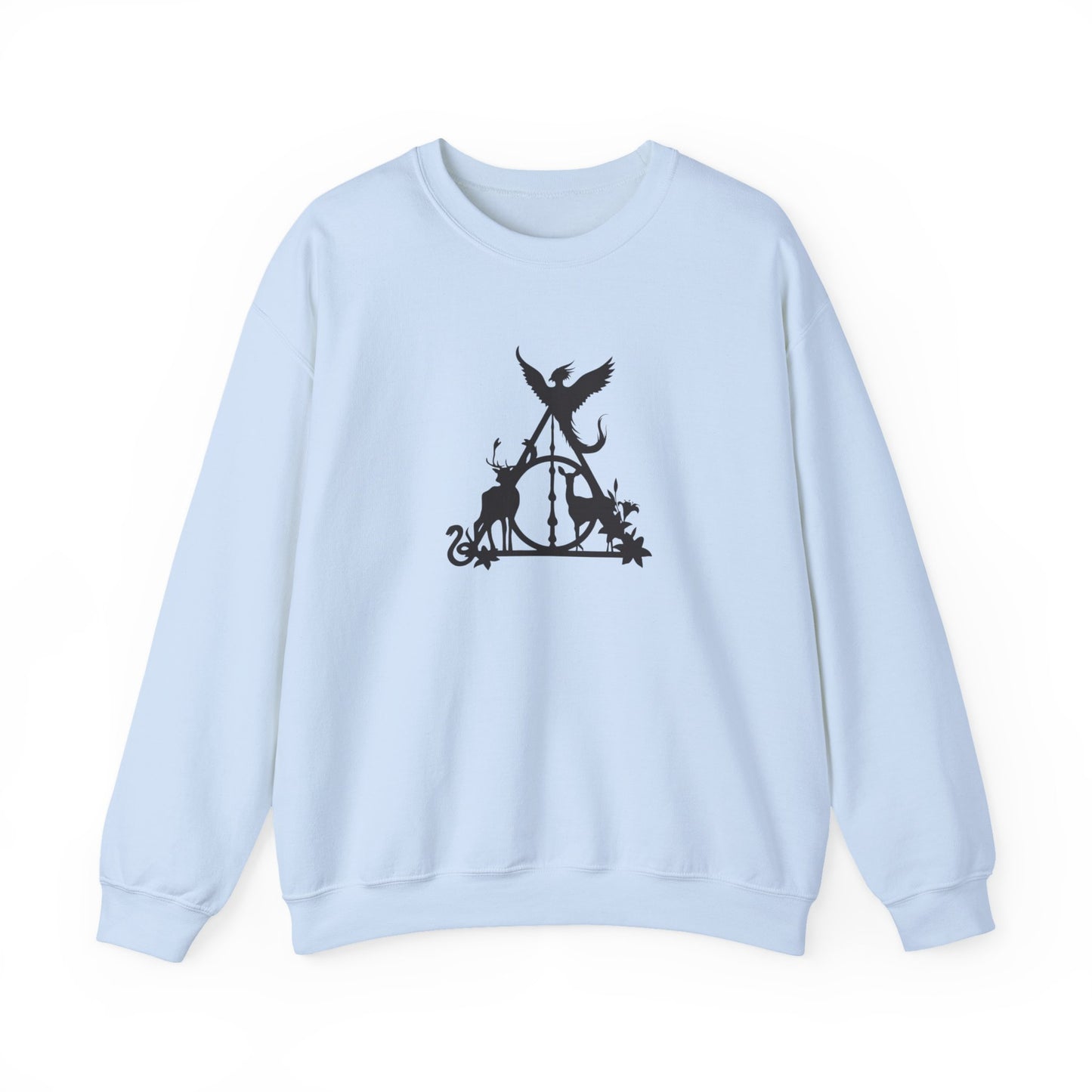 Magical Deathly Hallows Inspired Sweatshirt, Potterhead Cozy Sweater, Wizard Symbol Hoodie, Fantasy Magic Fan Gift