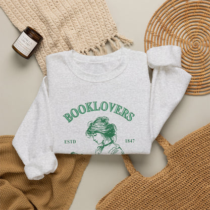 Book Lover Embroidered Crewneck