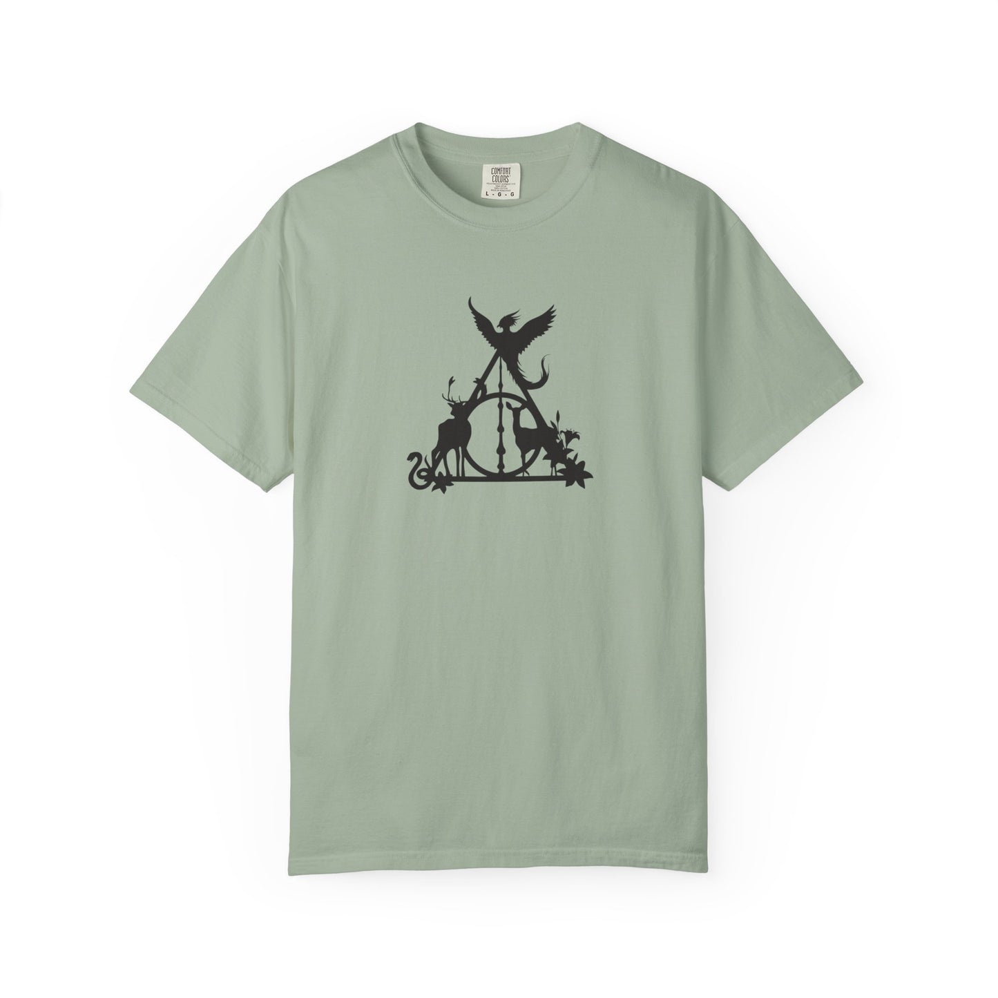 Deathly Hallows Inspired T-Shirt, Magical Wizard Symbol Tee, Potterhead Magic Shirt, Fantasy Gift for Magic Fans, comfort colors