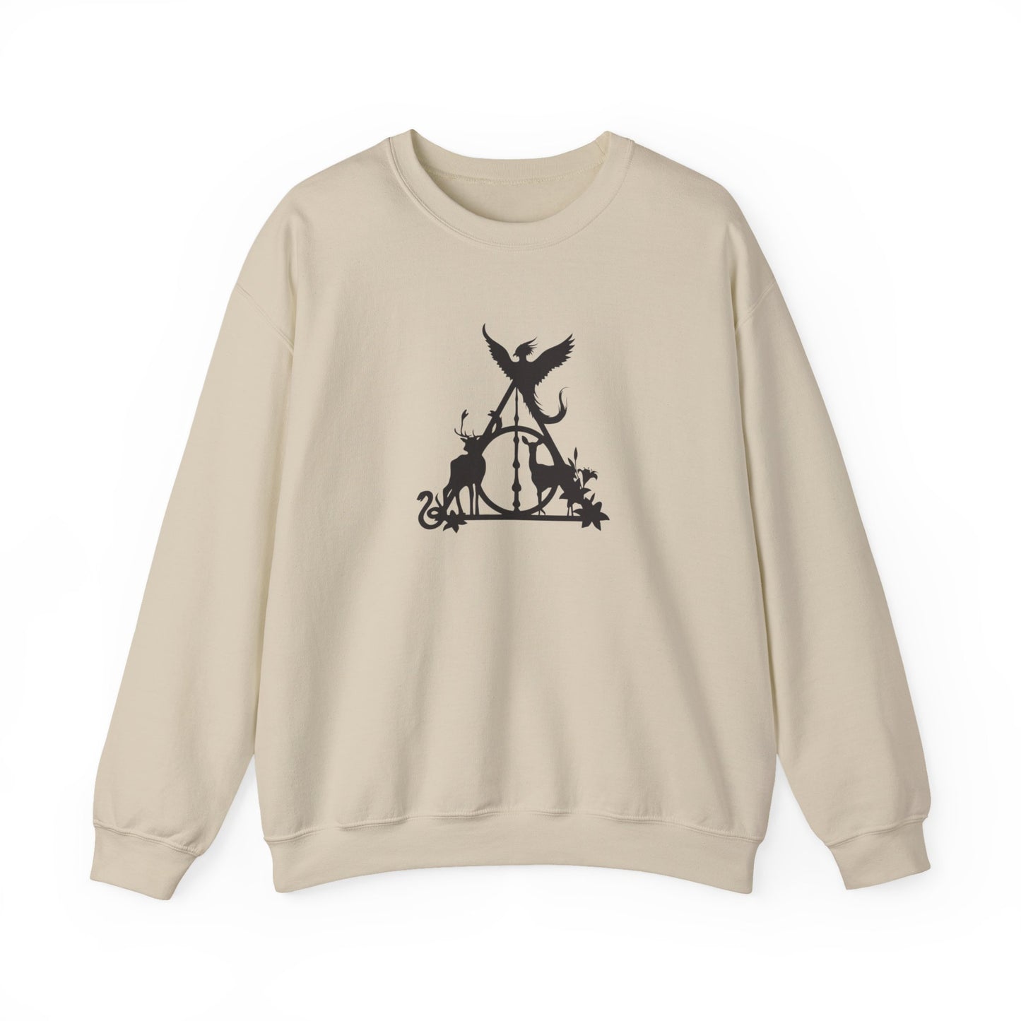 Magical Deathly Hallows Inspired Sweatshirt, Potterhead Cozy Sweater, Wizard Symbol Hoodie, Fantasy Magic Fan Gift