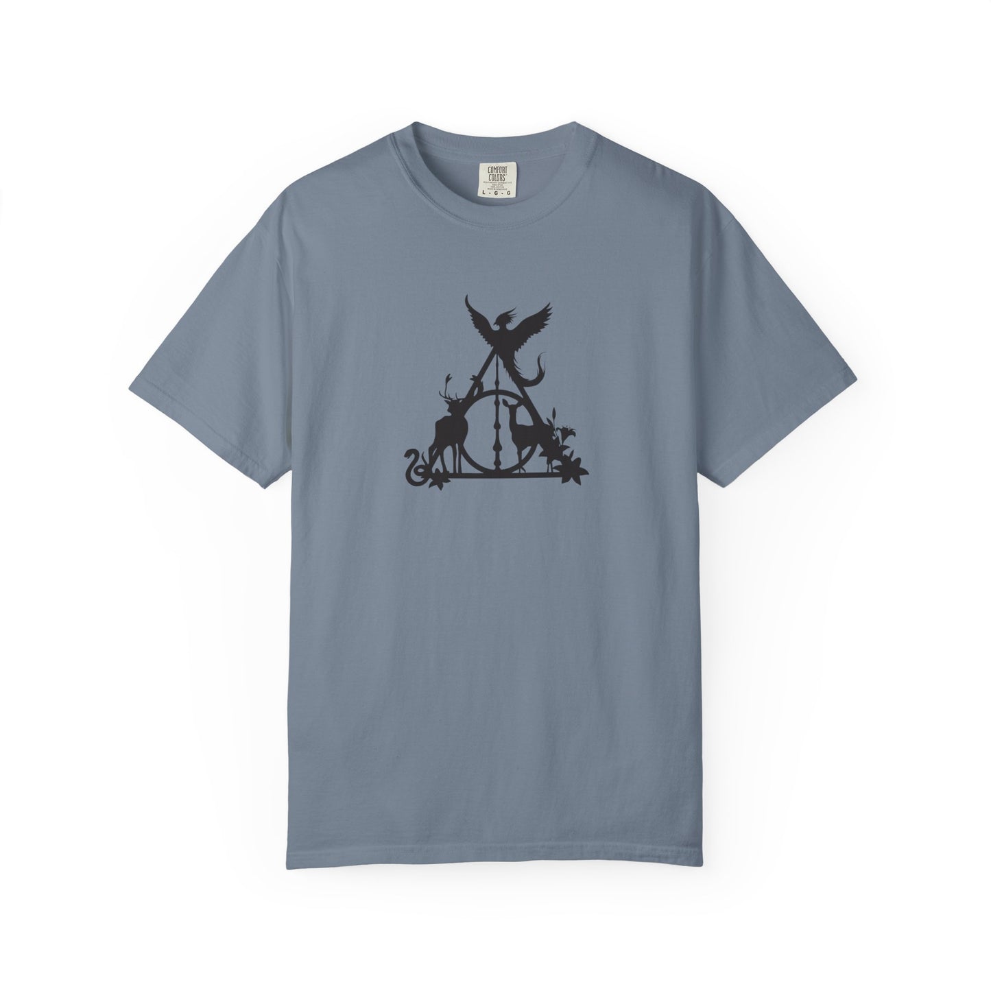Deathly Hallows Inspired T-Shirt, Magical Wizard Symbol Tee, Potterhead Magic Shirt, Fantasy Gift for Magic Fans, comfort colors