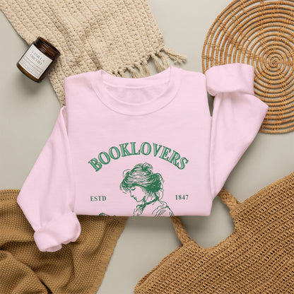 Book Lover Embroidered Crewneck