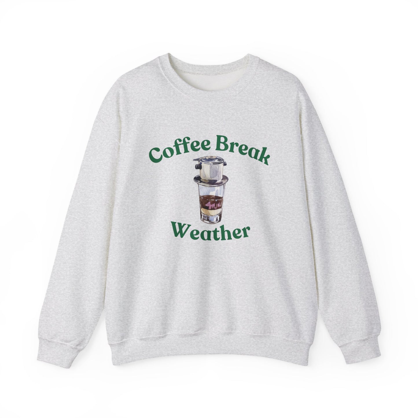 Coffee Break Weather Crewneck Sweatshirt, Cozy Winter Apparel, Gift for Coffee Lovers, Casual Fashion, Cozy Sweatshirt