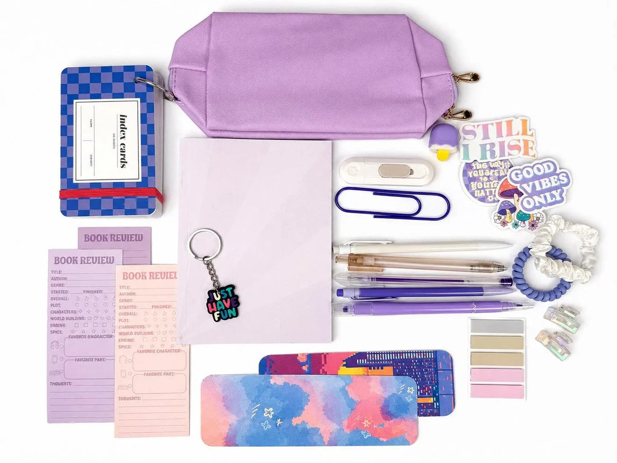 Stationery Mystery Box Gift for Her, Choose Your Color Palette, Notebook Pens Stickers Bundle
